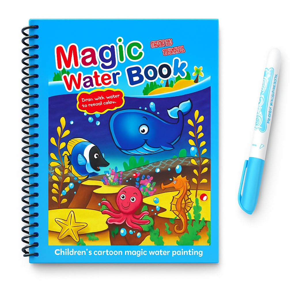 2 Magic Water Coloring & Drawing Book for Kids